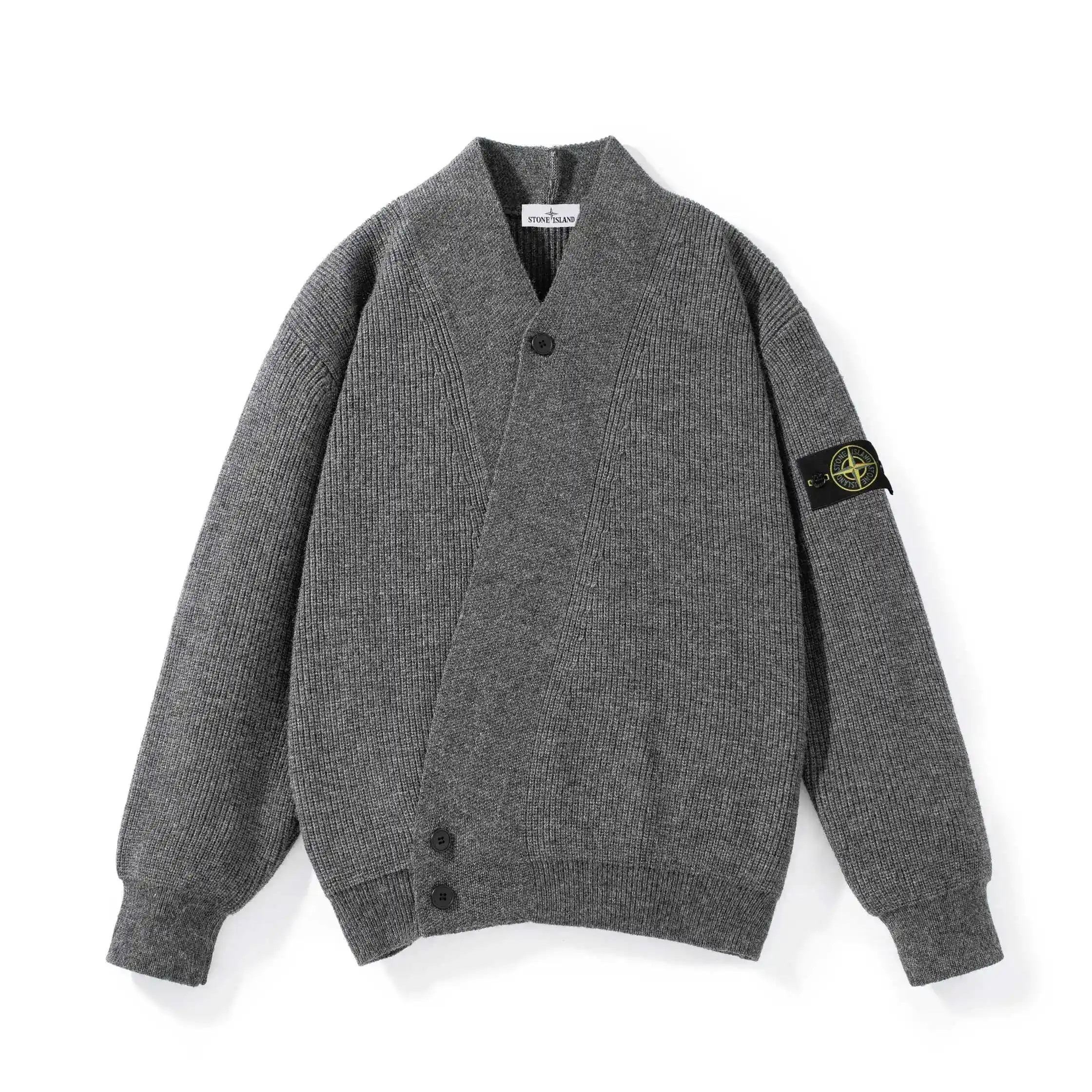 Stone Island Grey knitted cardigan 7520856902