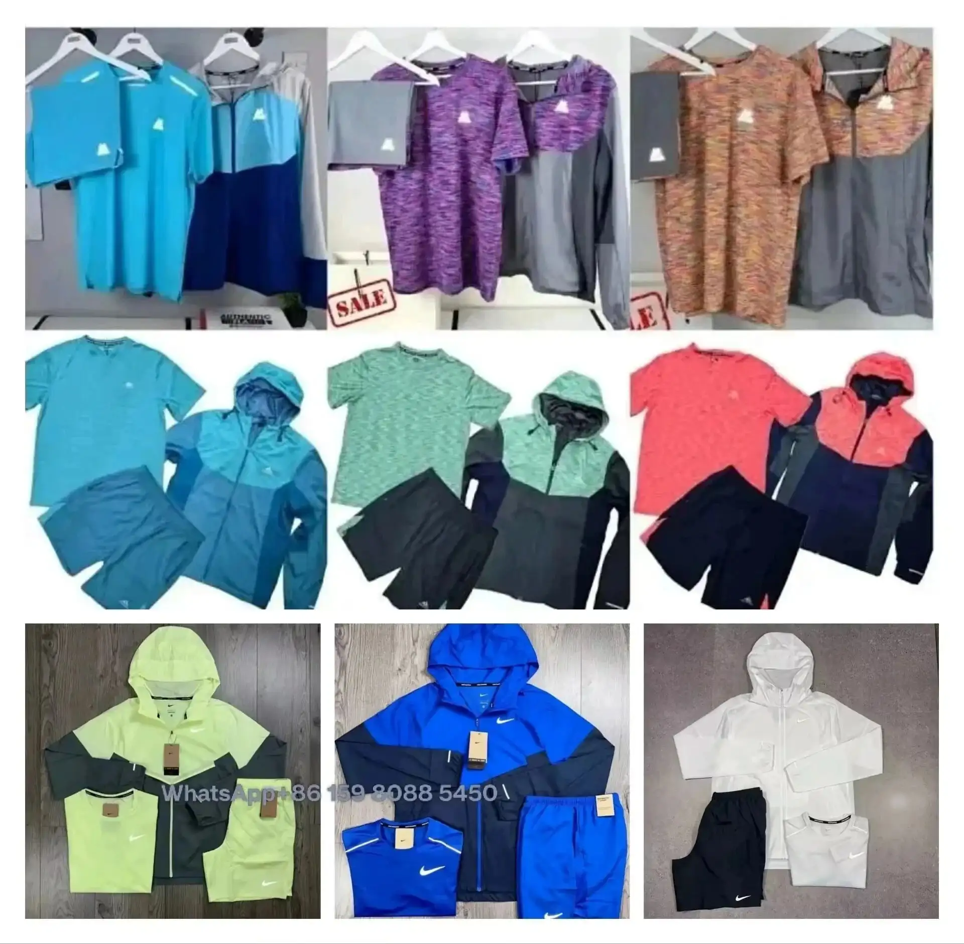 Nike Running Short-sleeved Three-piece Suit [35 styles]