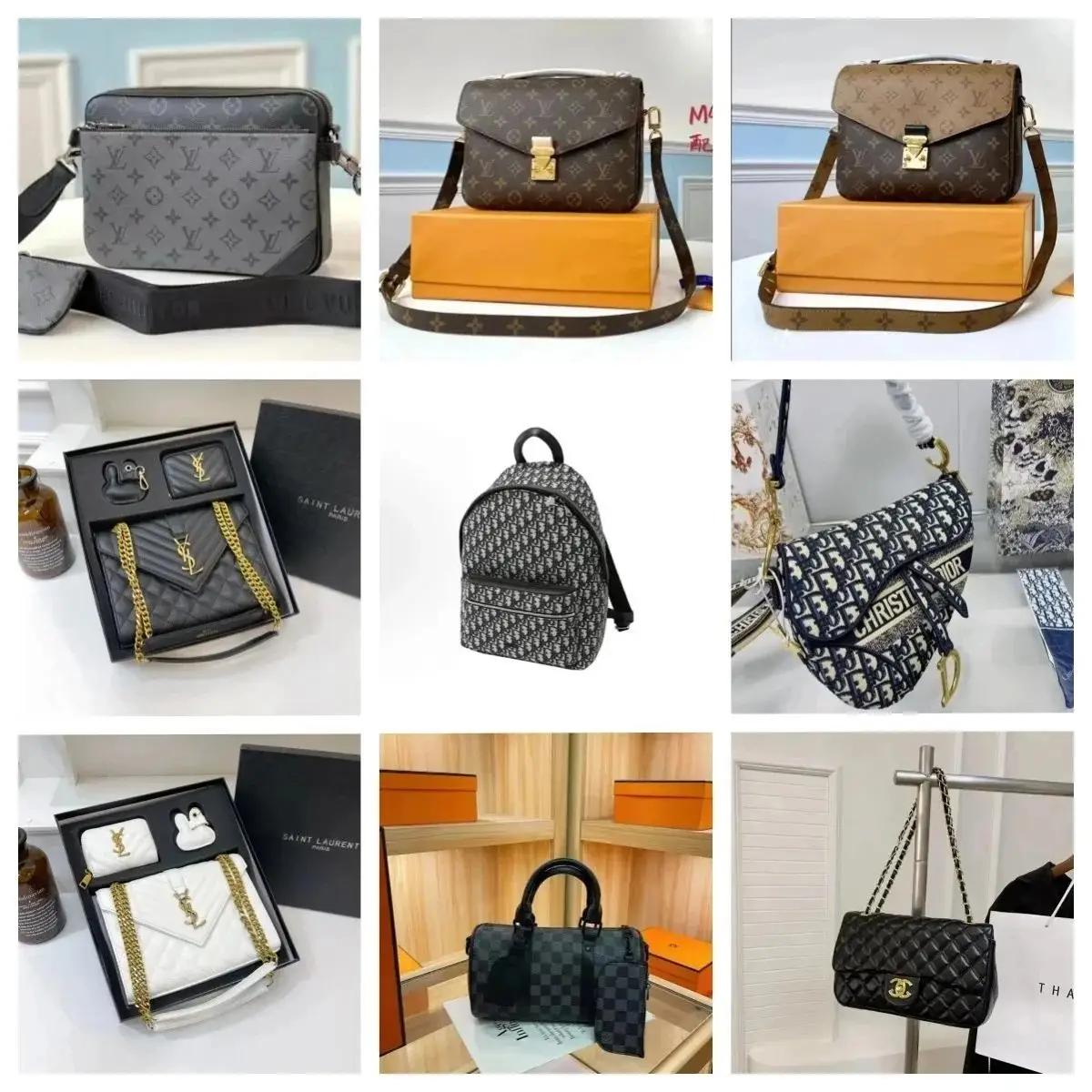 LV dior Gucci genuine leather bag