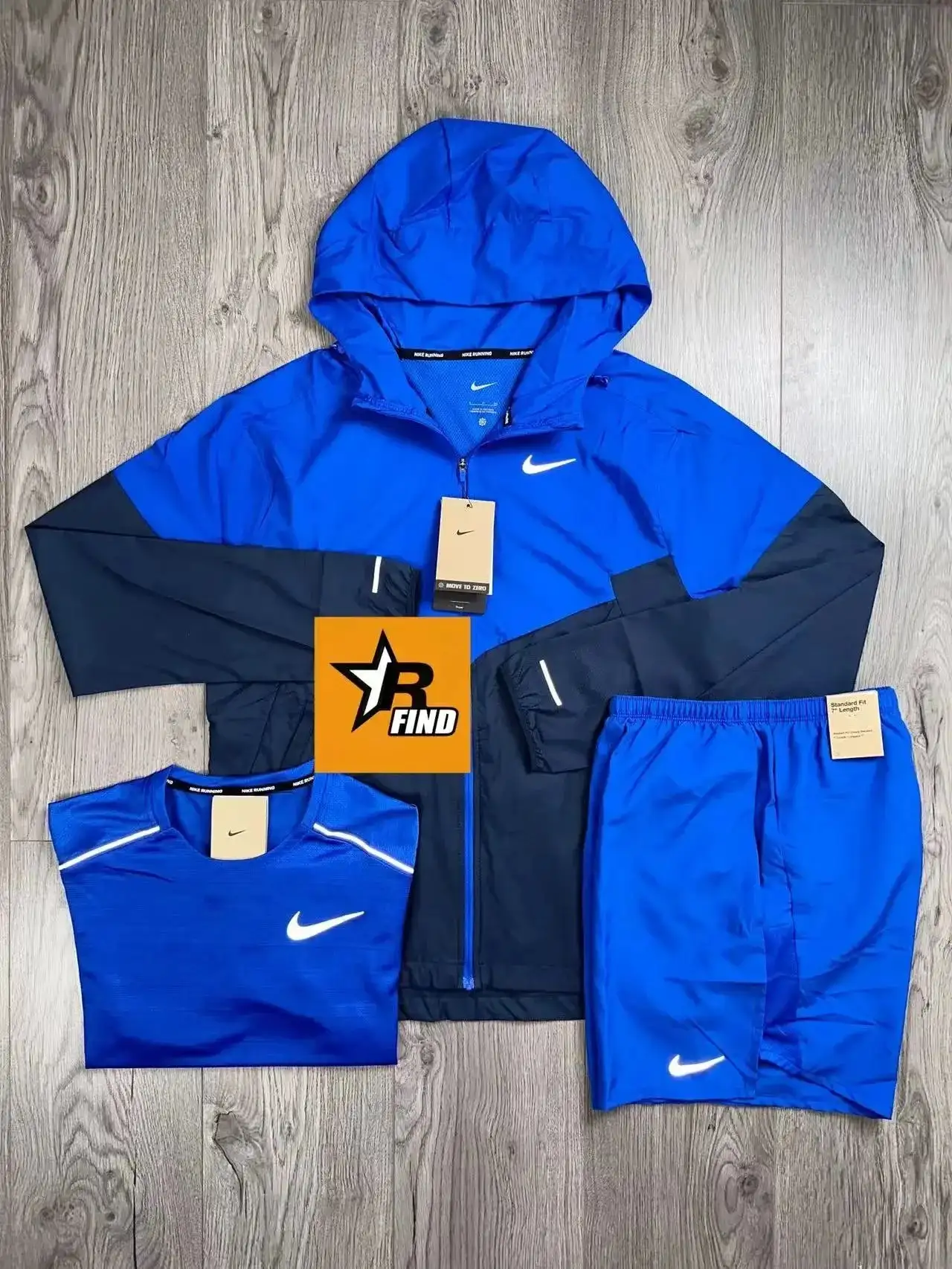 Nike Running Suit Set (Hooded Jacket/T-Shirt/Shorts) [37 styles] — foto 2 de 8