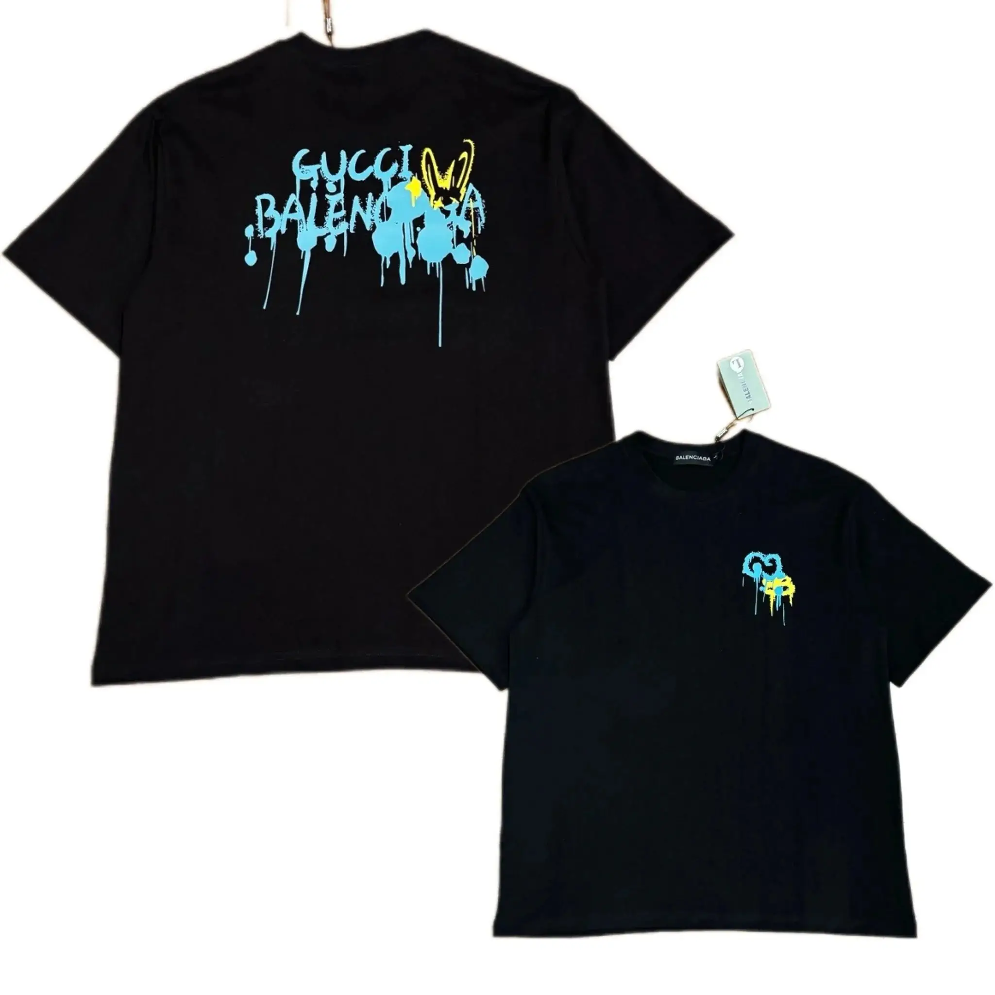 Gucci Men's Black Logo T-Shirt with Iconic Stripes — foto 8 de 8
