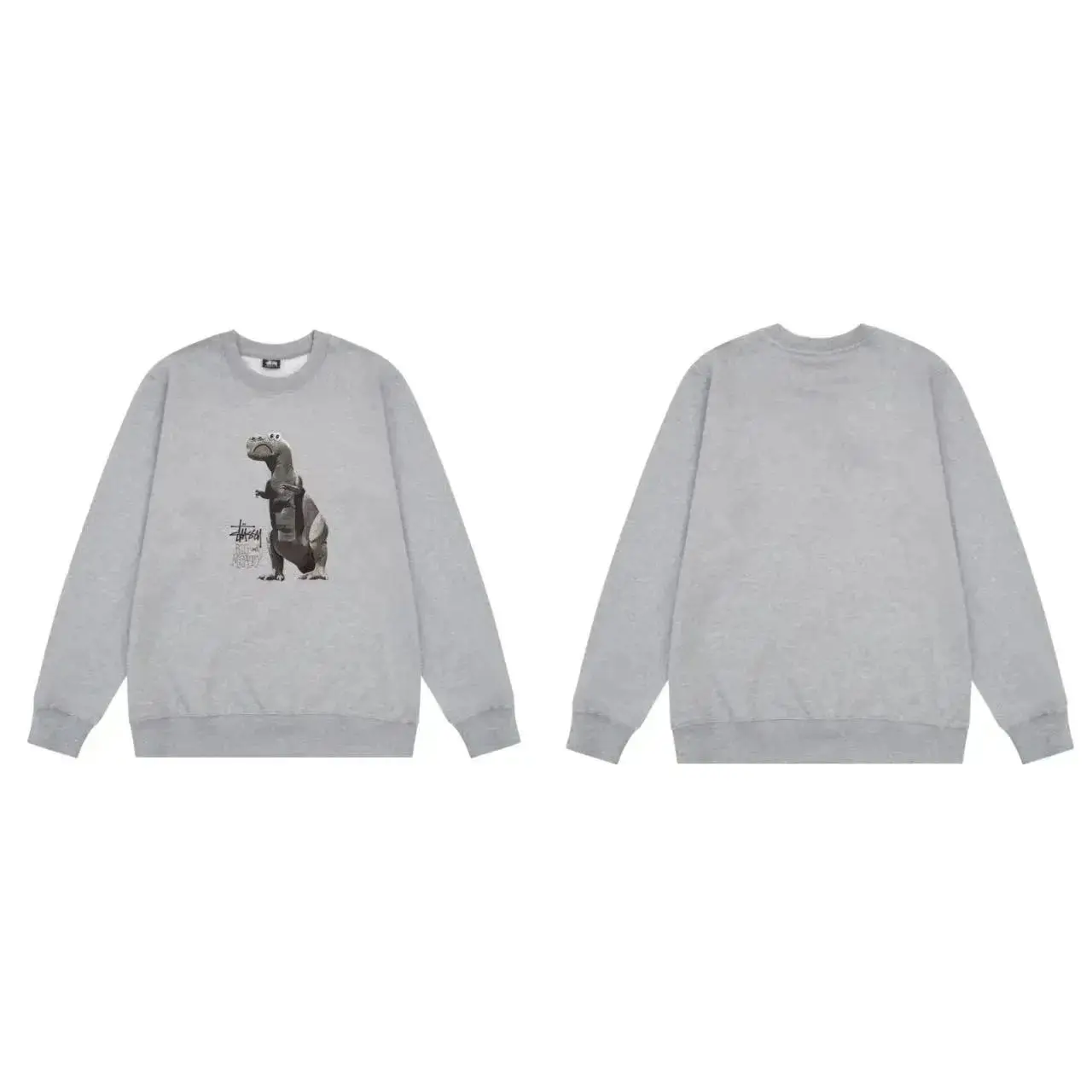 Stussy Dinosaur Graphic Crewneck Sweatshirt - Black — foto 2 de 8