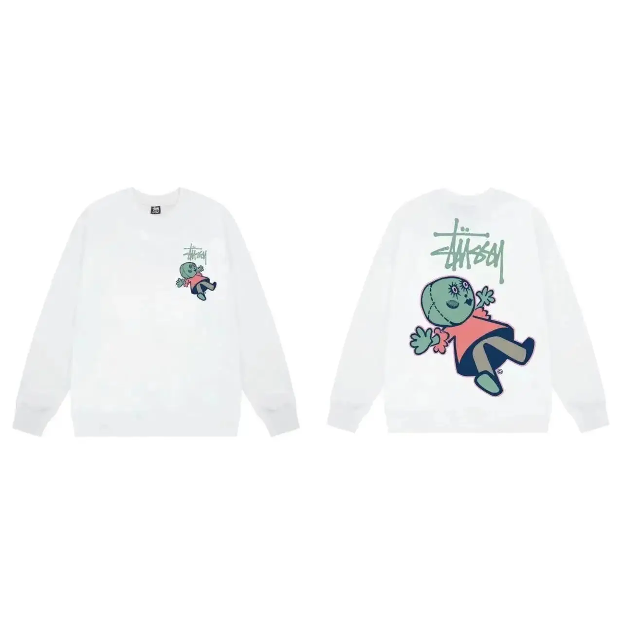 Stussy Dinosaur Graphic Crewneck Sweatshirt - Black — foto 3 de 8