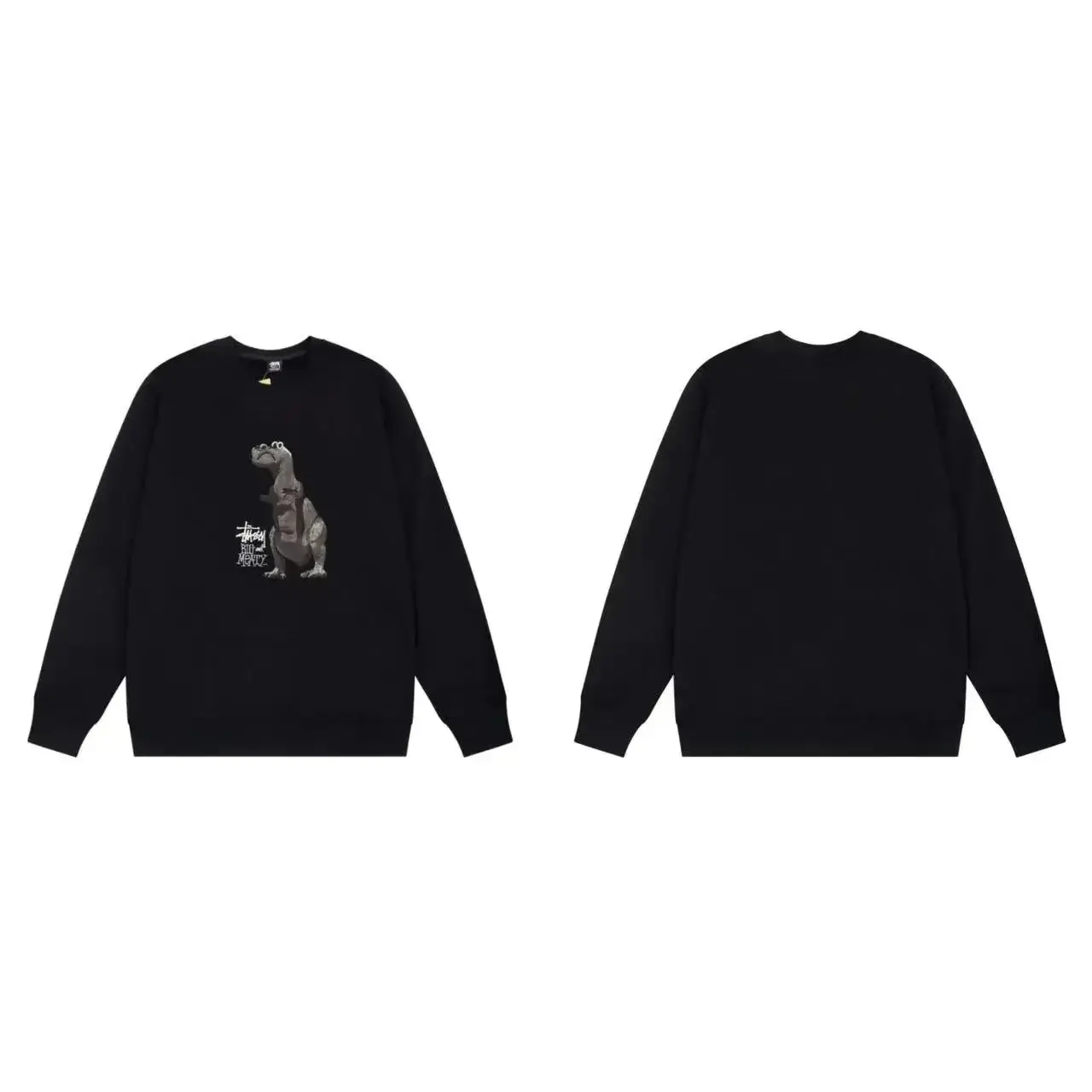 Stussy Dinosaur Graphic Crewneck Sweatshirt - Black — foto 7 de 8