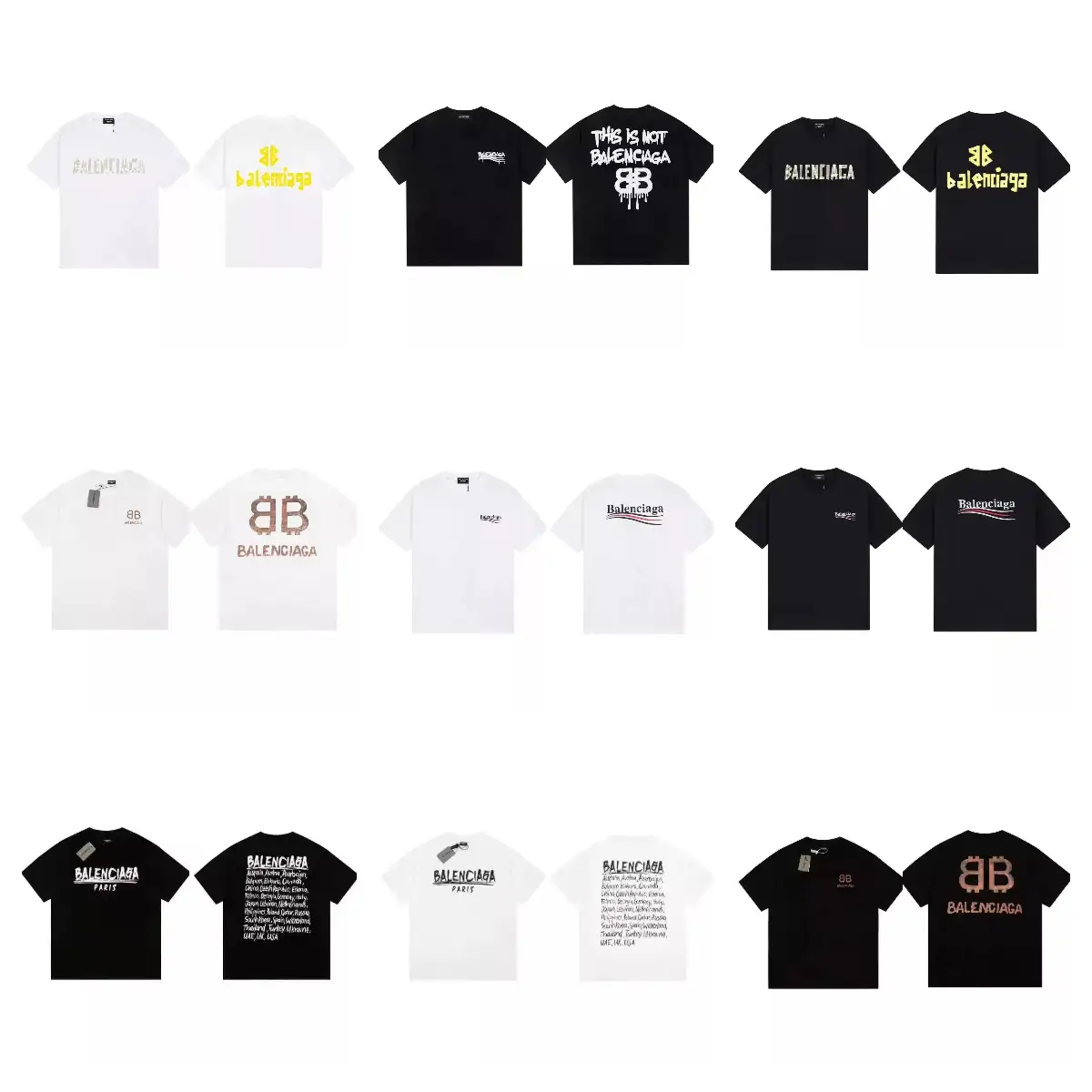 Balenciaga Logo Print T-Shirts [39 styles]