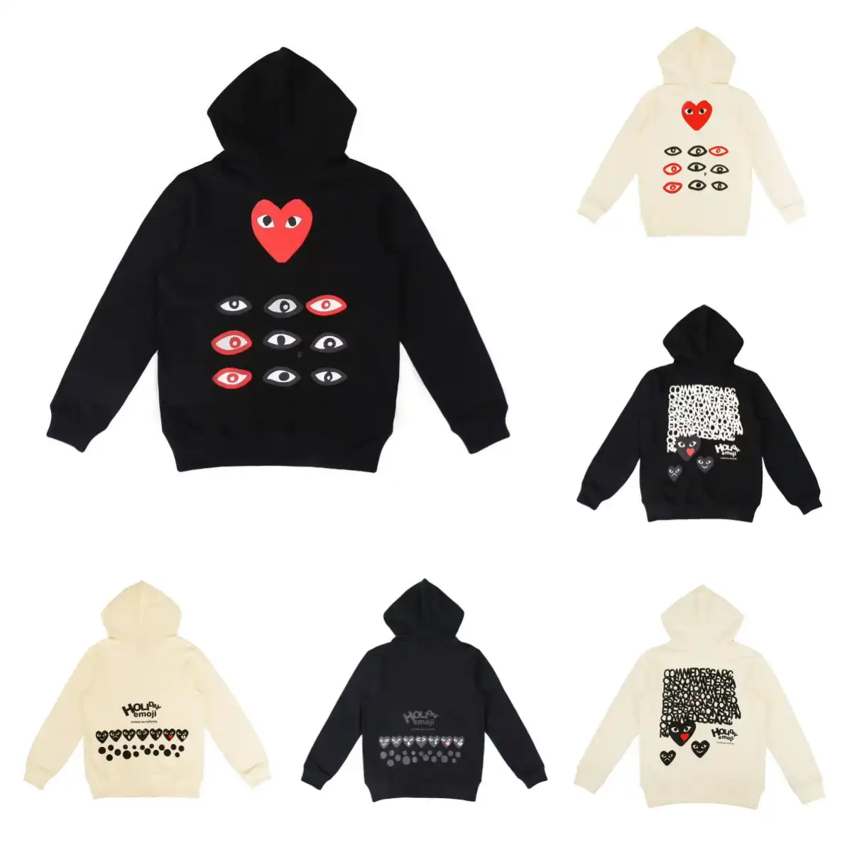 Comme des Gar?ons Play Hoodie [Multiple Designs Including Heart & Eye Motifs
