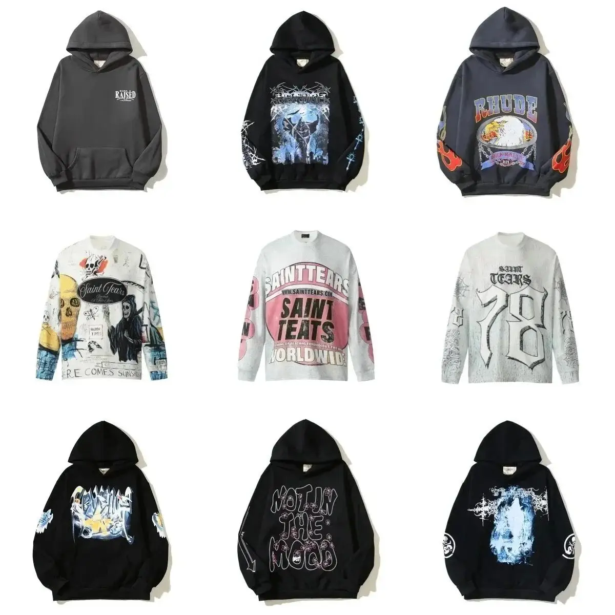 Saint Tears / RHUDE / RAISED Hoodies & Sweatshirts Collection