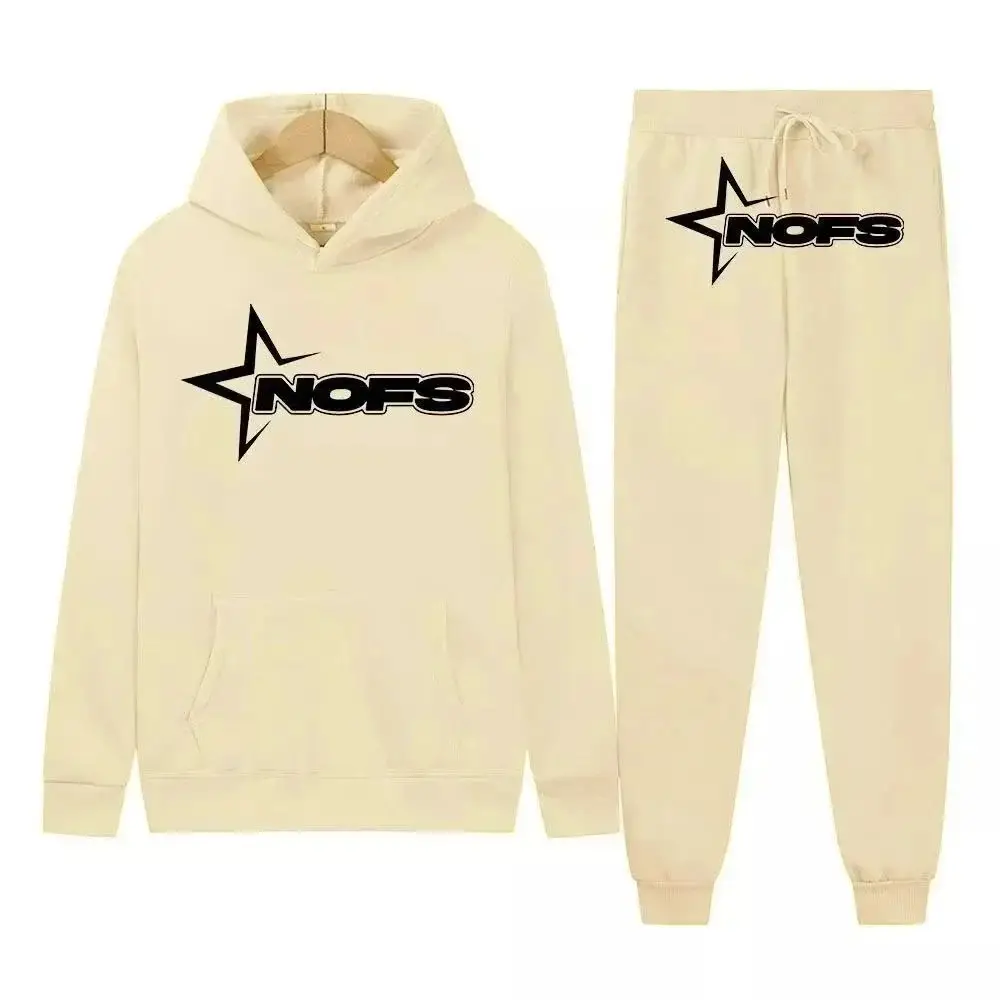 NOFS Star Logo Hoodie Set Sweatshirt Suit [9 Color Options] — foto 2 de 8