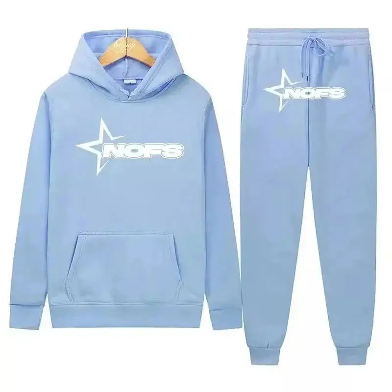 NOFS Star Logo Hoodie Set Sweatshirt Suit [9 Color Options] — foto 4 de 8