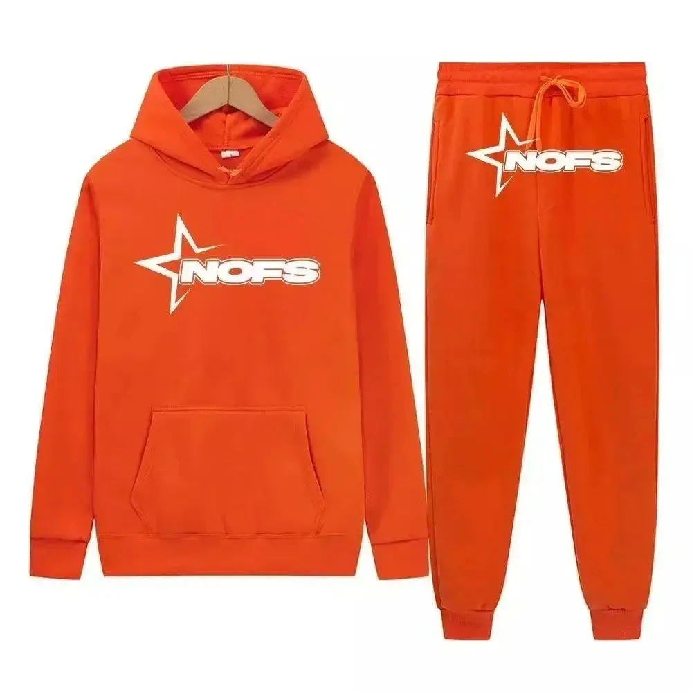 NOFS Star Logo Hoodie Set Sweatshirt Suit [9 Color Options] — foto 7 de 8