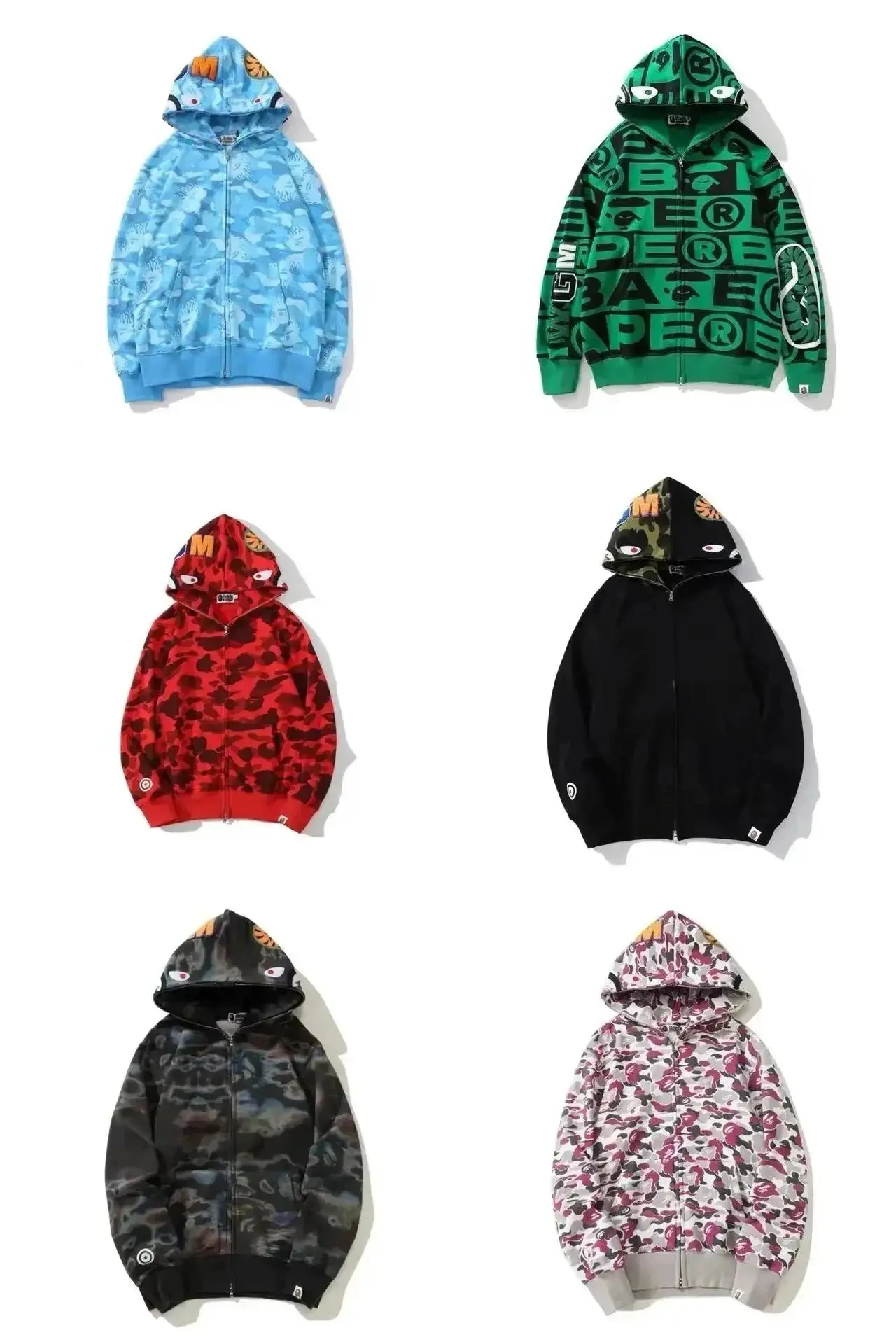 BAPE Shark Full Zip Hoodies [40 styles]