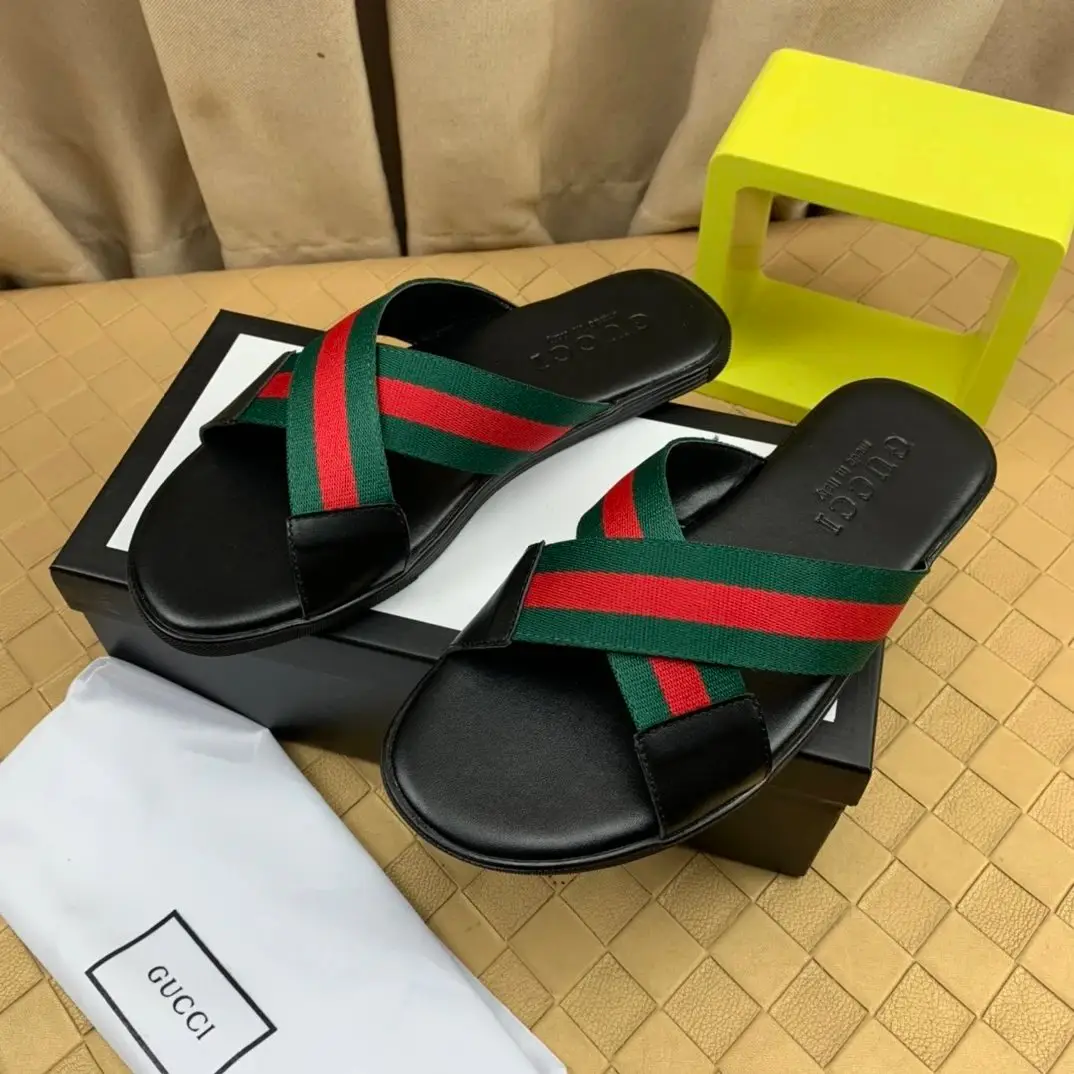 Gucci Web Stripe Slide Sandals [6 styles]