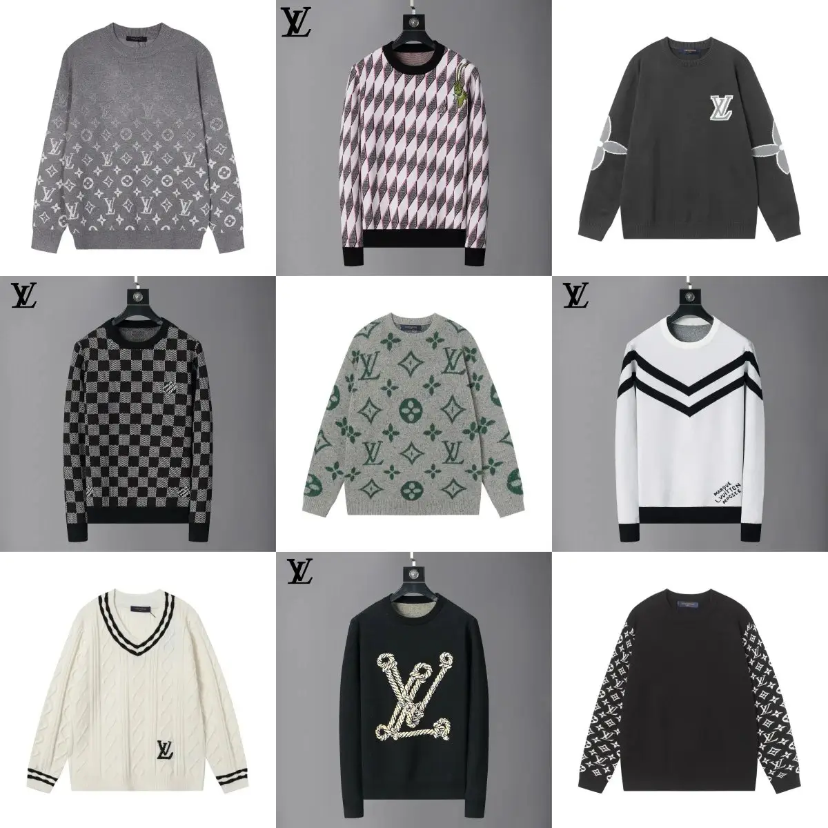 Louis Vuitton Monogram & Checkered Sweaters [17 styles]